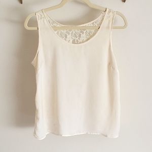 Satin and Lace Tank Blouse